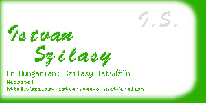 istvan szilasy business card